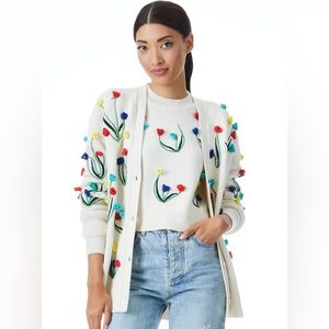 Alice and Olivia floral grandpa cardigan size xs